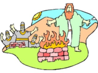Sticker Custom Preview Image #108008 Religion Biblical Scenes Elijah Altar