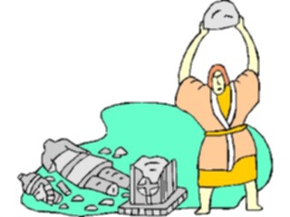 Sticker Custom Preview Image #108035 Religion Biblical Scenes Gideon Smashing Alter