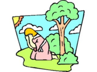 Sticker Custom Preview Image #108038 Religion Biblical Scenes Hagar Crying