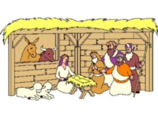 Sticker Custom Preview Image #108276 Religion Biblical Scenes Manger10