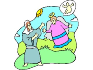 Sticker Custom Preview Image #108294 Religion Biblical Scenes Mary Angel