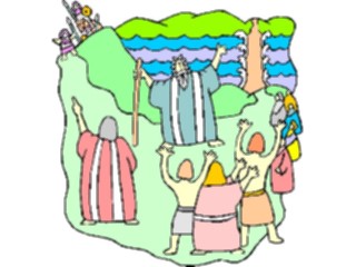 Sticker Custom Preview Image #108342 Religion Biblical Scenes Moses Crossing Red Sea1