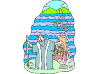 Sticker Custom Preview Image #108343 Religion Biblical Scenes Moses Crossing Red Sea2