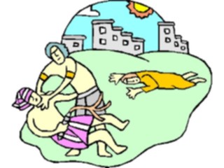 Sticker Custom Preview Image #108348 Religion Biblical Scenes Moses Kills Slave Master
