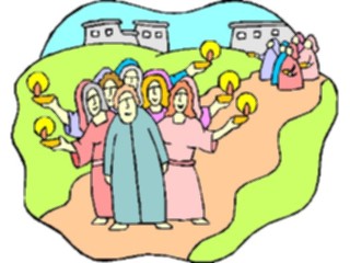 Sticker Custom Preview Image #108411 Religion Biblical Scenes Parableofthe10 Maidens