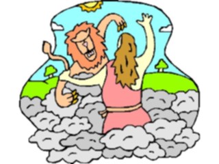 Sticker Custom Preview Image #108489 Religion Biblical Scenes Samson Lion3
