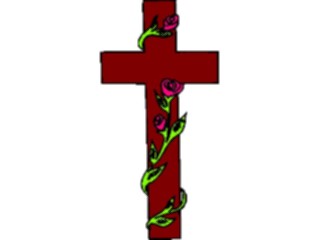 Sticker Custom Preview Image #109354 Religion Crosses General Cross Roses