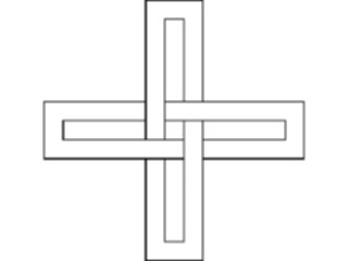 Sticker Custom Preview Image #109410 Religion Crosses Specialized Interlaced