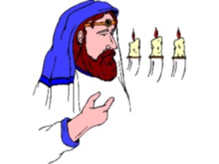 Sticker Custom Preview Image #109546 Religion Judaism Rabbiwith Candles