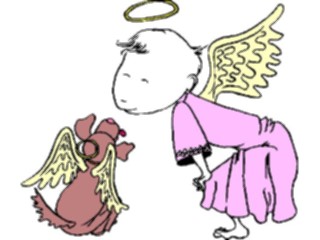 Sticker Custom Preview Image #109737 Religion Objects Symbols Angelwith Dog