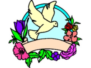 Sticker Custom Preview Image #110020 Religion Objects Symbols Dove Banner
