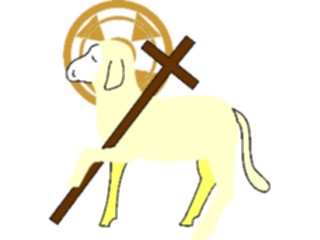 Sticker Custom Preview Image #110125 Religion Objects Symbols Lamb Cross