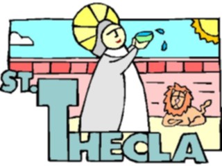 Sticker Custom Preview Image #110549 Religion Saint Cartoons Thecla