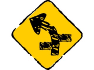 Sticker Custom Preview Image #110633 Road Signs Brush Stroke Arrow45