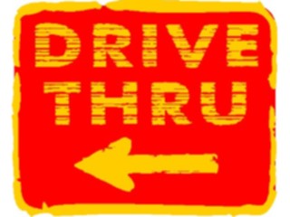 Sticker Custom Preview Image #110831 Road Signs Brush Stroke Drive Thru3