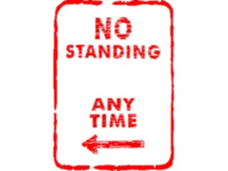 Sticker Custom Preview Image #111015 Road Signs Brush Stroke No Standing Any Time2