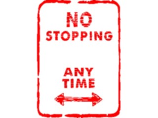 Sticker Custom Preview Image #111018 Road Signs Brush Stroke No Stopping Any Time