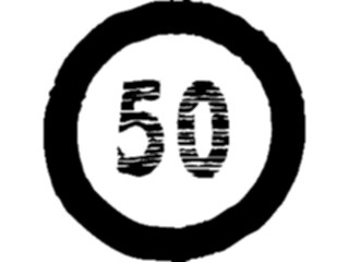 Sticker Custom Preview Image #111188 Road Signs Brush Stroke Speed50 M P H