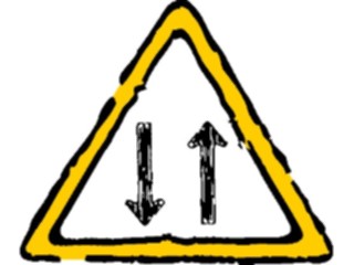 Sticker Custom Preview Image #111272 Road Signs Brush Stroke Two Way Traffic3