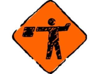 Sticker Custom Preview Image #111293 Road Signs Brush Stroke Work Area Ahead2