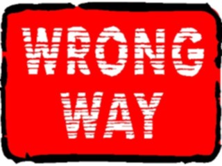 Sticker Custom Preview Image #111298 Road Signs Brush Stroke Wrong Way