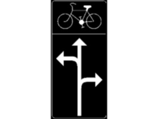 Sticker Custom Preview Image #111343 Road Signs Road Signs Bike Lane Splits