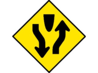 Sticker Custom Preview Image #111408 Road Signs Road Signs Divided Highway