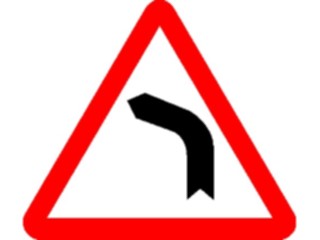 Sticker Custom Preview Image #111520 Road Signs Road Signs Left Bend