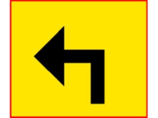 Sticker Custom Preview Image #111522 Road Signs Road Signs Left Turn2