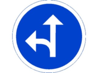 Sticker Custom Preview Image #111528 Road Signs Road Signs Left Turn Split1