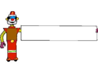 Sticker Custom Preview Image #113210 Science Fiction Robot Holding Sign