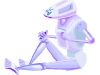 Sticker Custom Preview Image #113226 Science Fiction Robot Sitting2