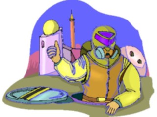 Sticker Custom Preview Image #113256 Science Fiction Sanitation Worker