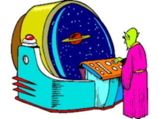 Sticker Custom Preview Image #113439 Science Fiction Space Alienat Telescope