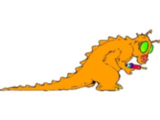 Sticker Custom Preview Image #113445 Science Fiction Space Alien Dino