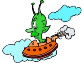 Sticker Custom Preview Image #113453 Science Fiction Space Alienin Ship1
