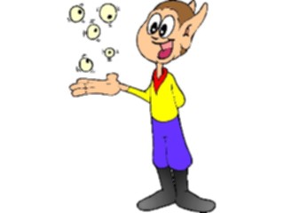 Sticker Custom Preview Image #113455 Science Fiction Space Alien Juggling Eyes