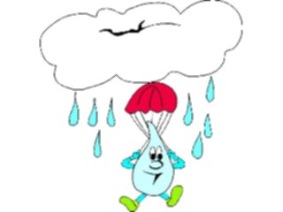 Sticker Custom Preview Image #114284 Seasons Weather Clouds Storms Rain Dropwith Parachute