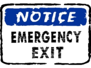 Sticker Custom Preview Image #116898 Signs Brush Stroke Emergency Exit1