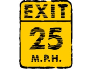 Sticker Custom Preview Image #116903 Signs Brush Stroke Exit25 M P H1