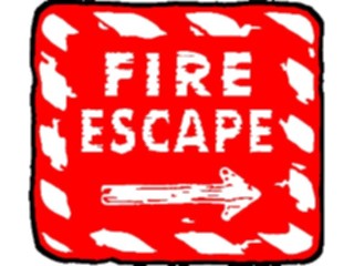 Sticker Custom Preview Image #116920 Signs Brush Stroke Fire Escape1