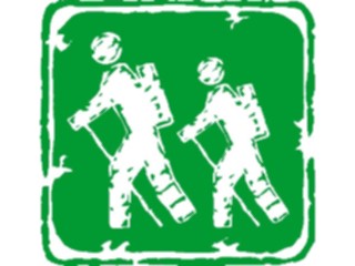 Sticker Custom Preview Image #116968 Signs Brush Stroke Hiking1
