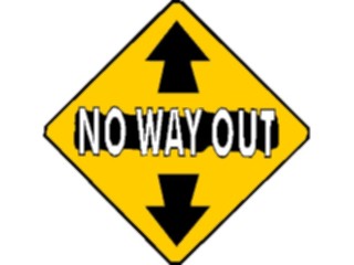 Sticker Custom Preview Image #117008 Signs Brush Stroke No Way Out