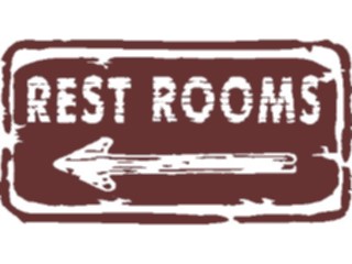 Sticker Custom Preview Image #117047 Signs Brush Stroke Restrooms4