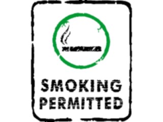 Sticker Custom Preview Image #117050 Signs Brush Stroke Smoking Permitted2