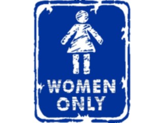 Sticker Custom Preview Image #117073 Signs Brush Stroke Women Only1