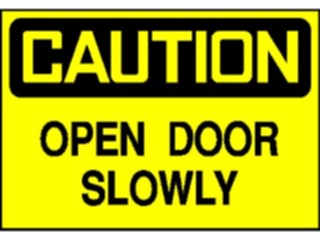 Sticker Custom Preview Image #117117 Signs Caution Signs Open Slowly