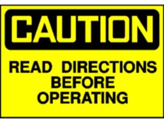 Sticker Custom Preview Image #117119 Signs Caution Signs Read Directions