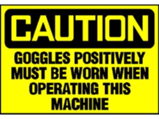 Sticker Custom Preview Image #117133 Signs Caution Signs Wear Goggles1