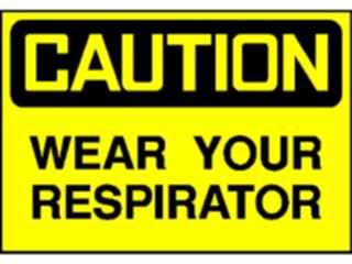Sticker Custom Preview Image #117135 Signs Caution Signs Wear Respirator